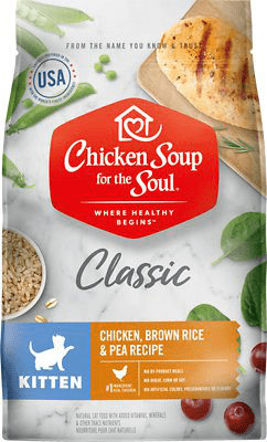 Chicken Soup For The Soul Classic Kitten - Chicken, Brown Rice & Pea Recipe